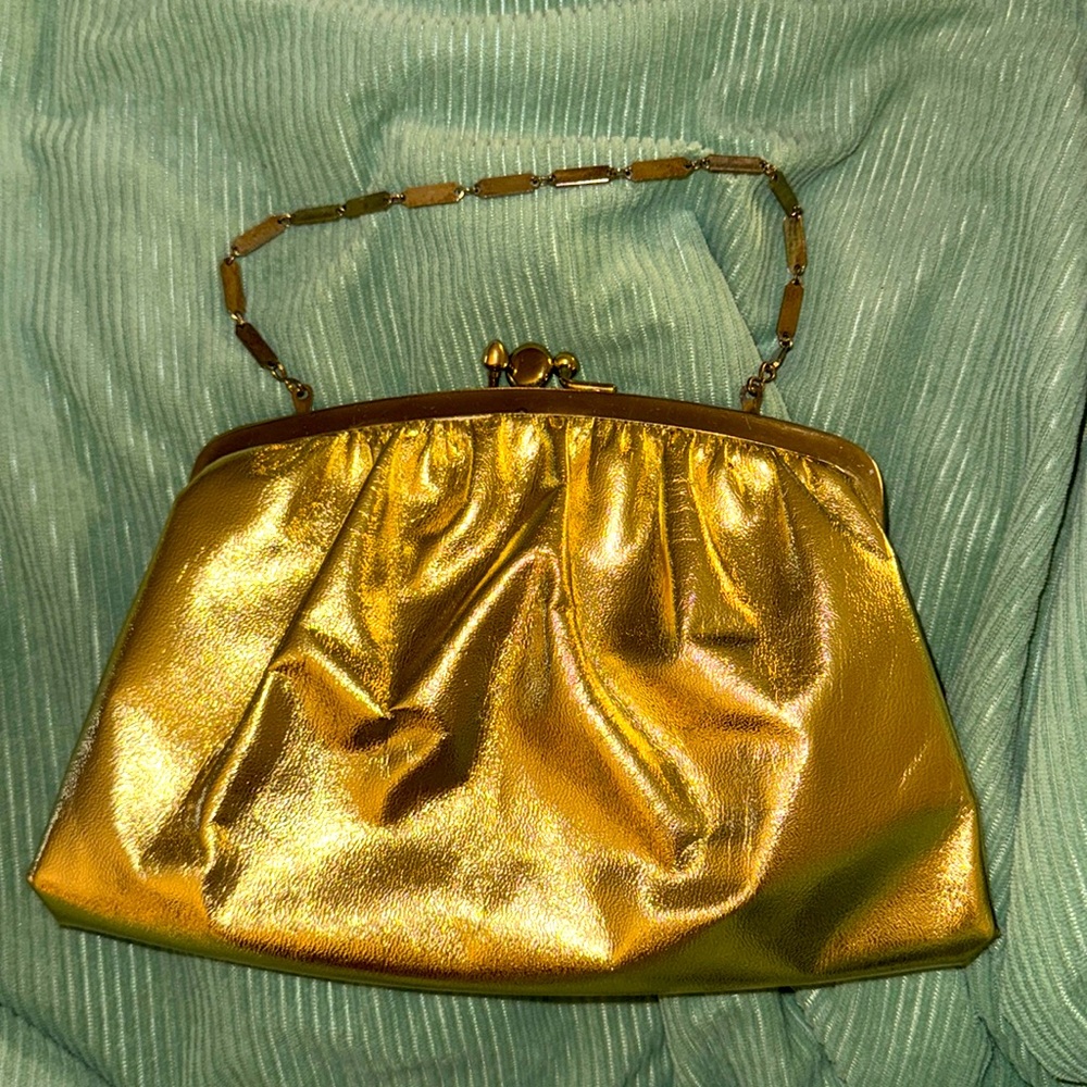 Harry Levine HL USA Gold Vintage Purse/Clutch